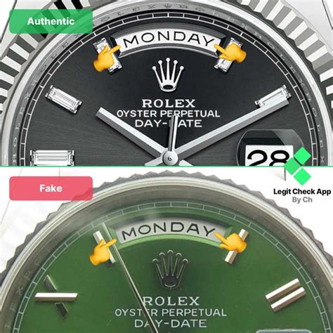 how to spot a fake day date rolex|rolex day date look alike.